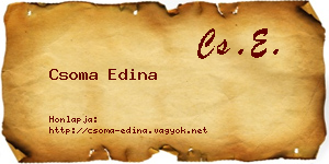 Csoma Edina névjegykártya