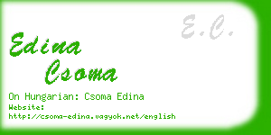 edina csoma business card